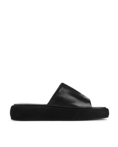 Flatform-sandalen Zwart