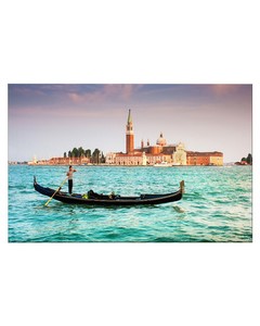 HOMEMANIA Venedig Bild - Städte und Landschaften - für Wohnzimmer, Zimmer - Mehrfarbig aus Polyester, Holz, 100 x 3 x 50 cm,