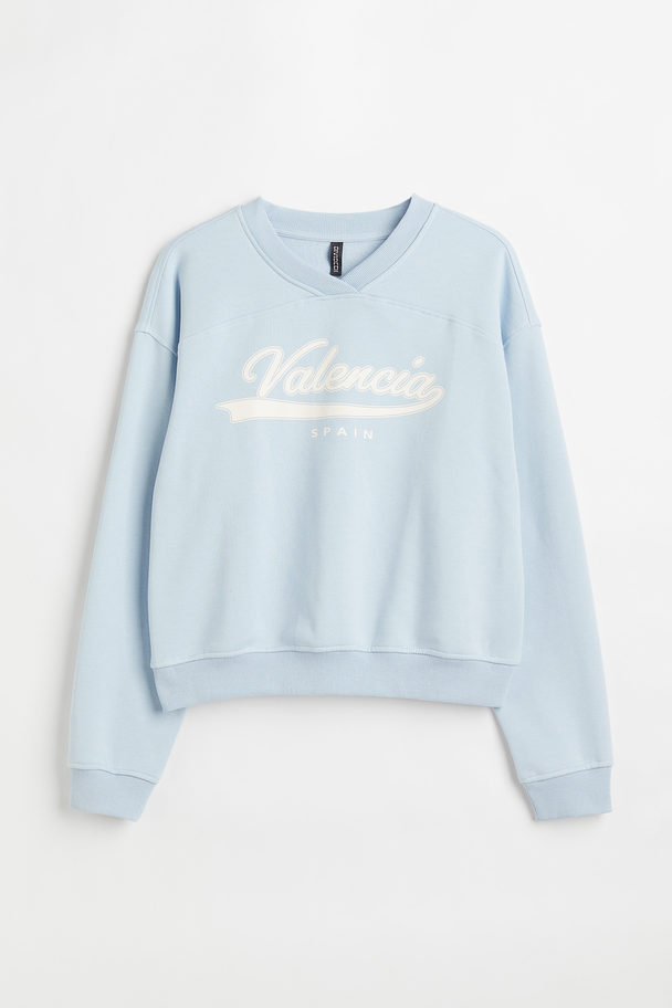 H&M H&m+ Sweatshirt Lys Blå/valencia