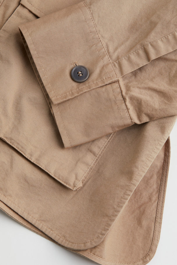 H&M Cotton Twill Utility Jacket Beige
