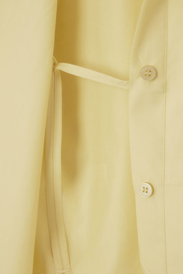 COS Oversized Sleeveless Wrap Shirt Yellow