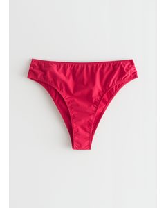 Högt Skuren Bikinitrosa Röd