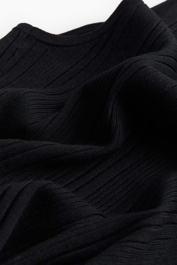 H&M Rib-knit Vest Top Black