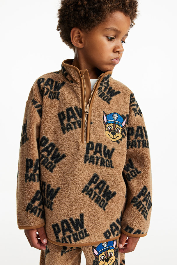 H&M Teddy Ziptop-sweater Donkerbeige/paw Patrol