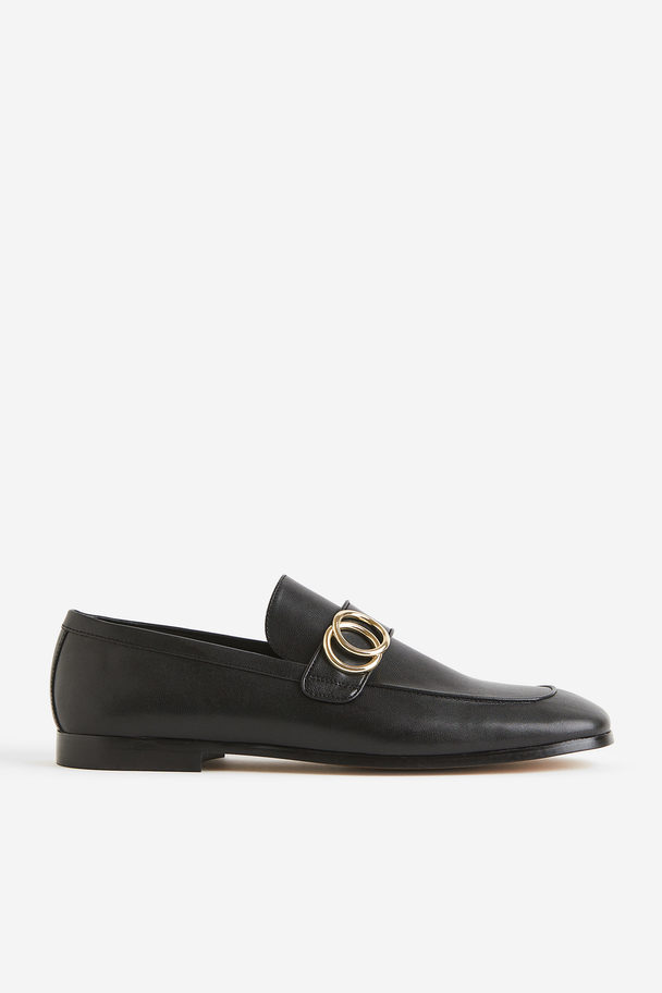 H&M Buckle-detail Loafers Black