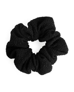 Recycled Polyester Blend Scrunchie Black