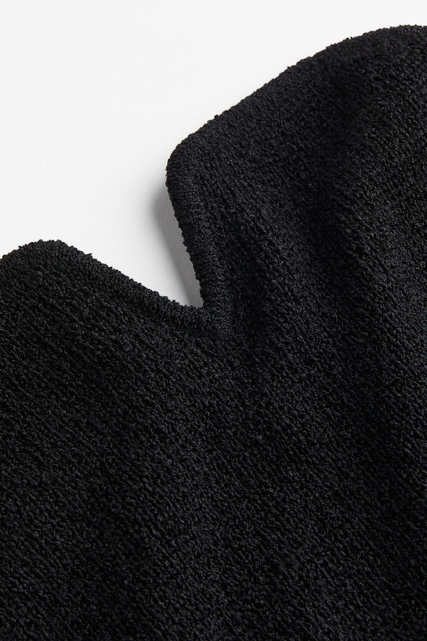 H&M Textured-knit Tube Top Black