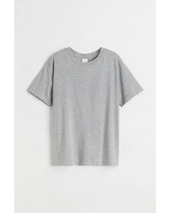 T-Shirt aus Baumwolle Hellgraumeliert