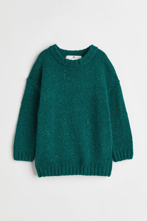 H&M Knitted Jumper Dark Green