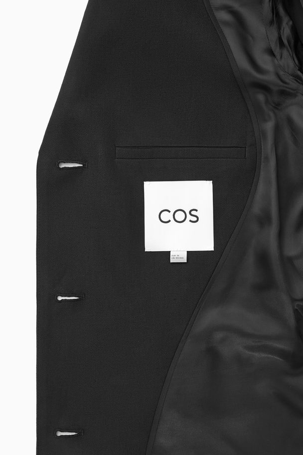 COS Relaxed-fit Linen-blend Blazer Black
