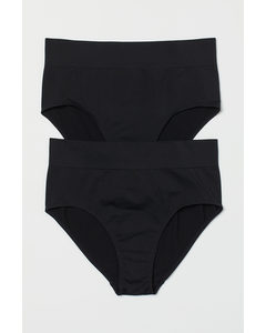 2-pack Seamless Bikini Briefs Black