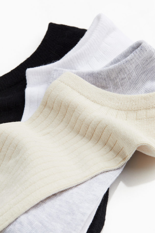 H&M 7er-Pack Sneakersocken Beige