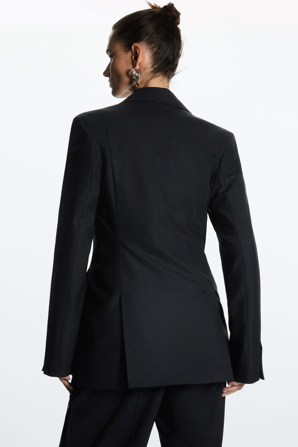 COS Slim-fit Tailored Wool Blazer Dark Navy