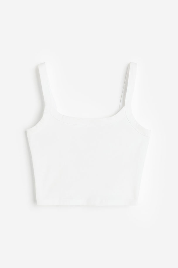 H&M Cropped Straptop Wit