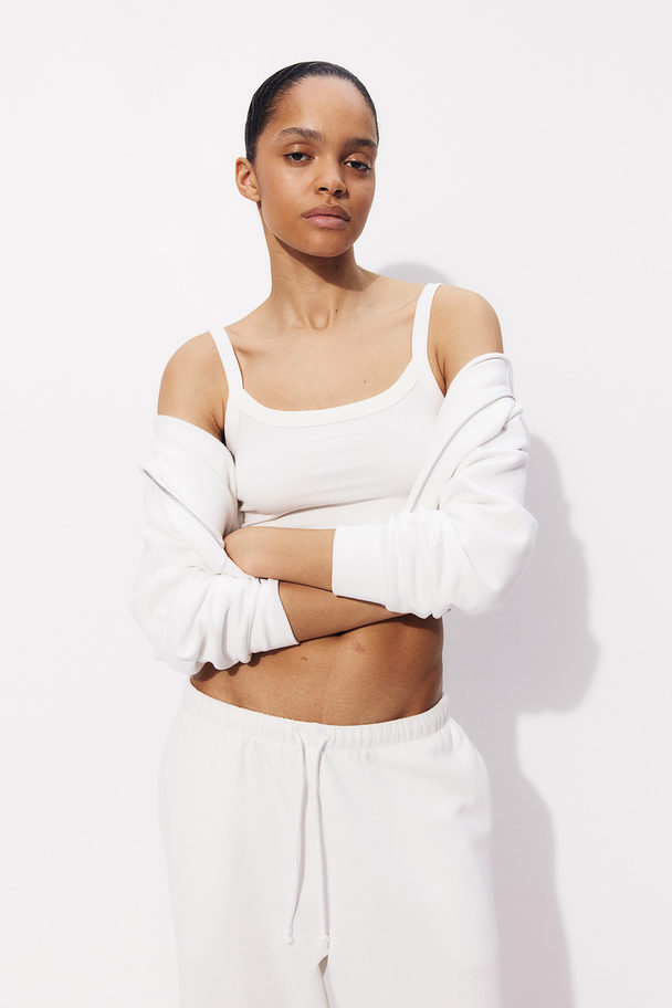 H&M Cropped Straptop Wit