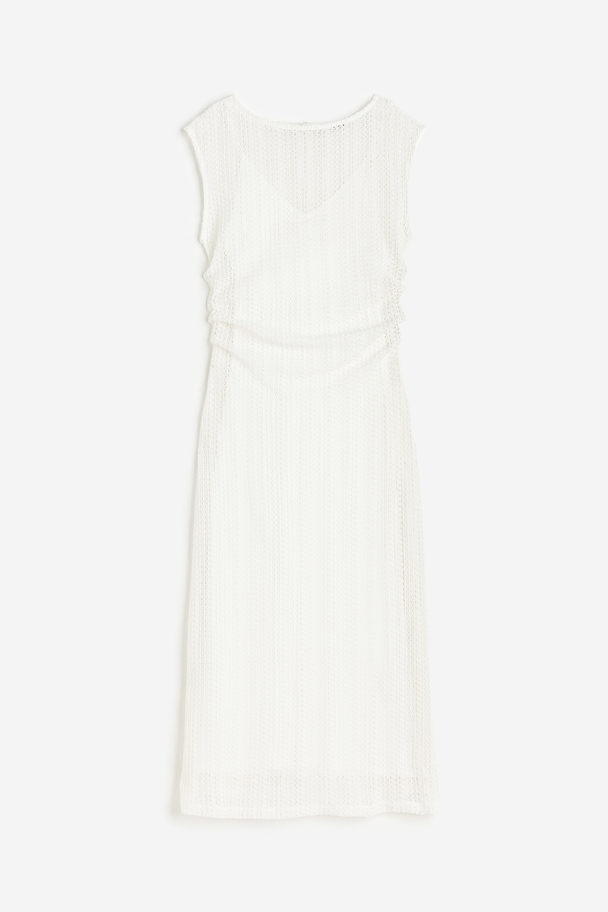 H&M Kleid im Häkellook Weiß