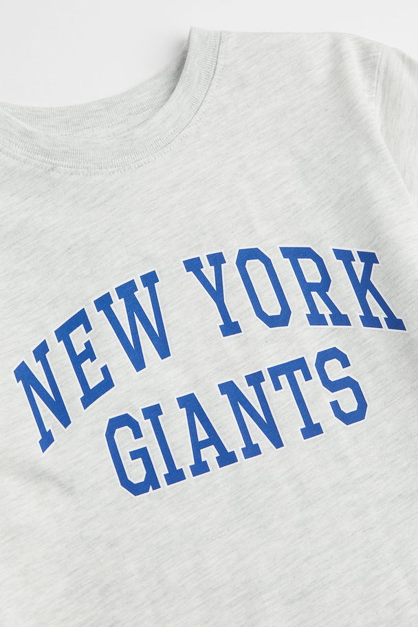 Printed T-shirt dress - Grey marl/NY Giants - Kids