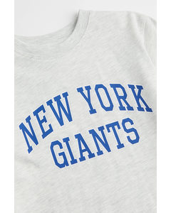 Printed T-shirt dress - Grey marl/NY Giants - Kids