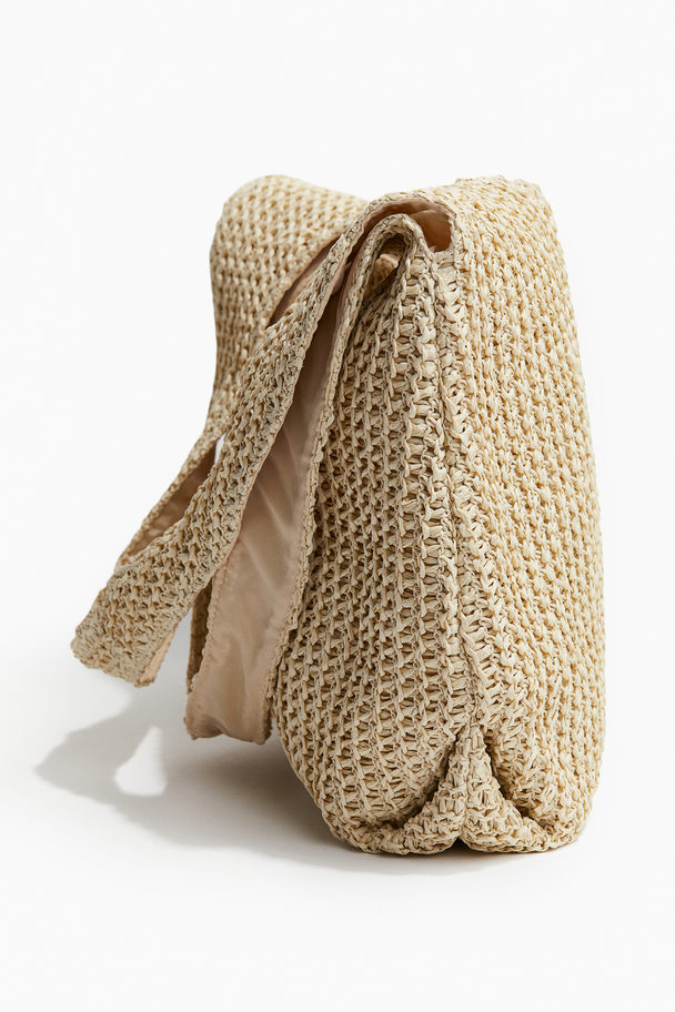 H&M Straw Shoulder Bag Beige