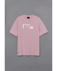 COOLMAX® T-Shirt Relaxed Fit Rosa/Reflektordruck