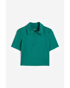 Drymove™ Cropped Tennis Shirt Dark Green