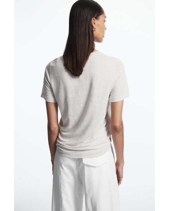 COS Linen T-shirt Dusty Grey