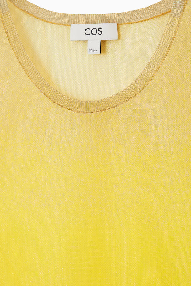 COS Fine-knit Ombre Tank Top Yellow