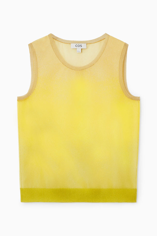 COS Fine-knit Ombre Tank Top Yellow