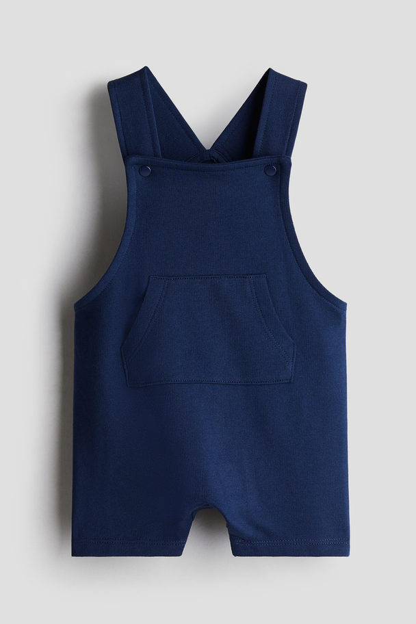 H&M Sweatshirt Dungaree Shorts Dark Blue