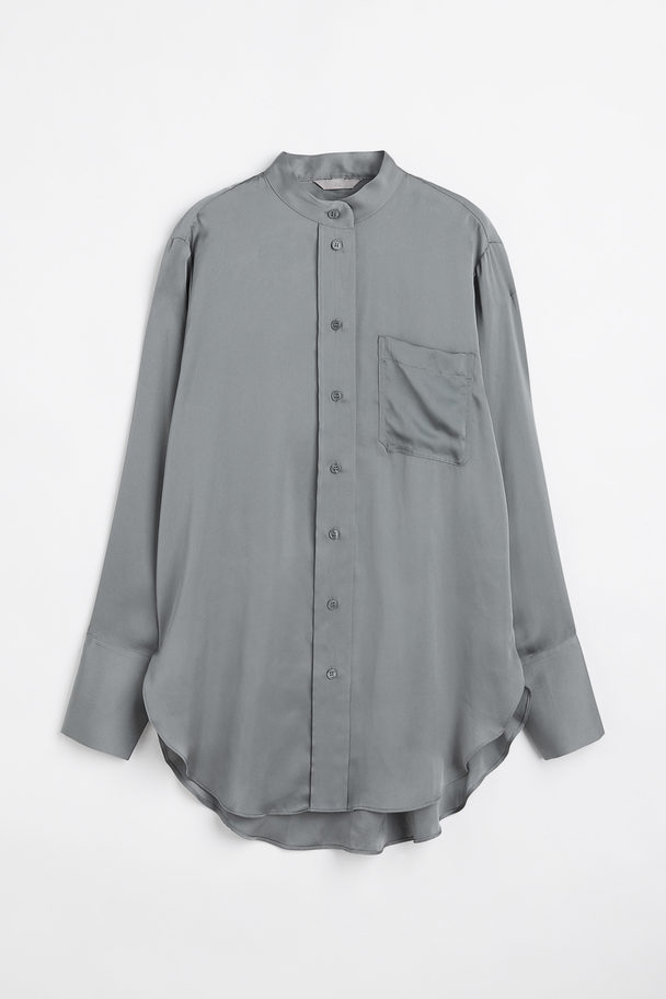 H&M Oversized Shirt Grey-green
