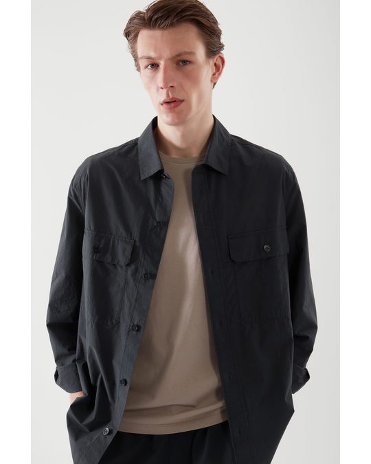 COS Relaxed-fit Overshirt Black