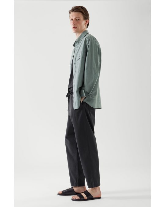 COS Relaxed-fit Overshirt Light Turquoise