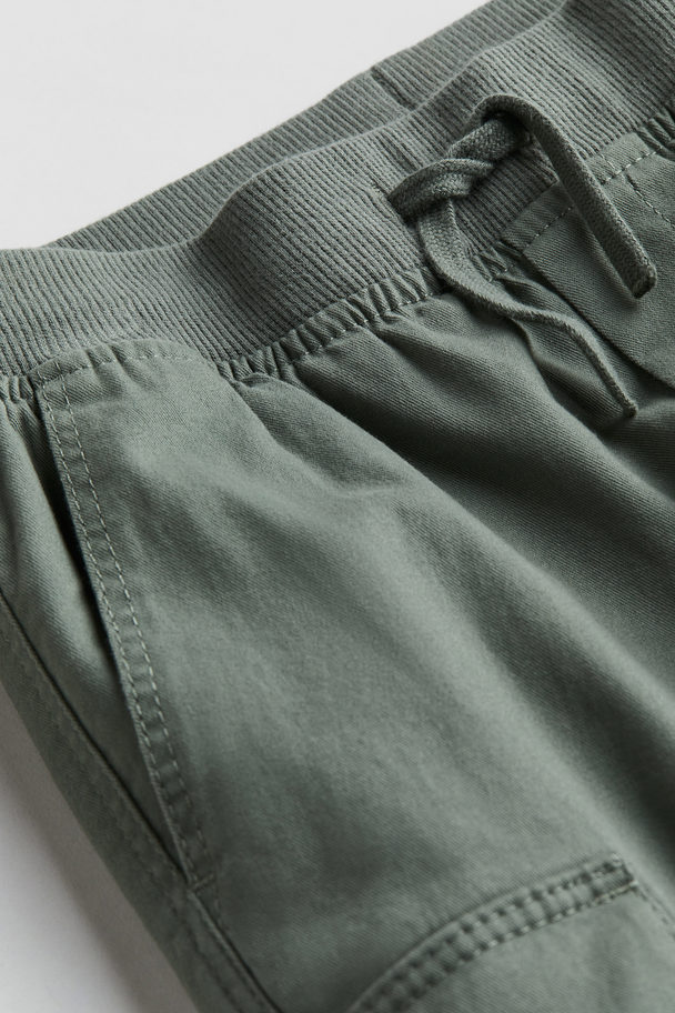 H&M Cargo Trousers Khaki Green