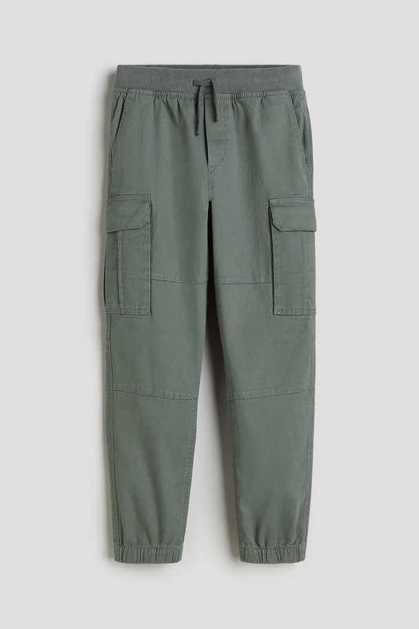 H&M Cargo Trousers Khaki Green