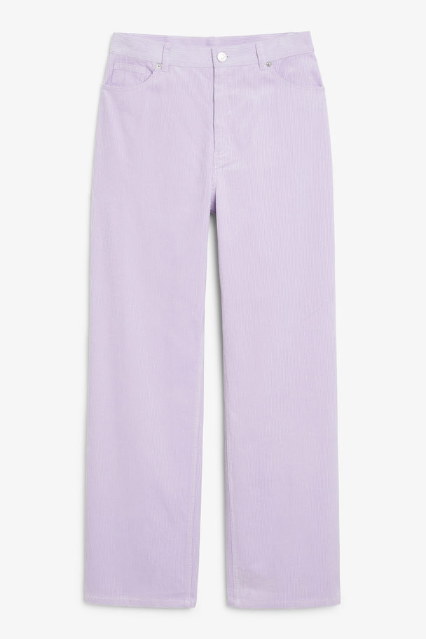 Monki Yoko Corduroy Trousers Lavender