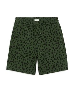 Printed Sweat Shorts Green/black