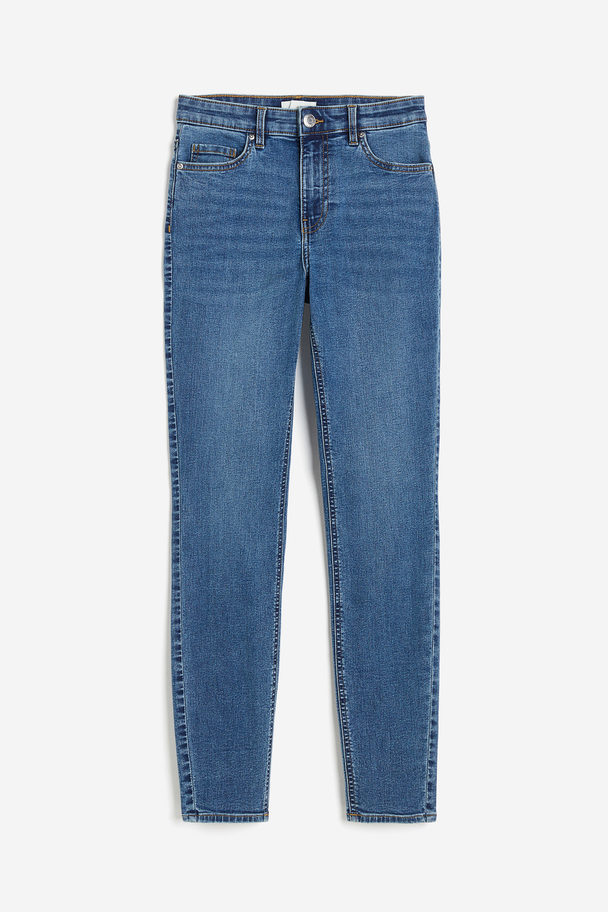 H&M Skinny Regular Jeans Denimblauw