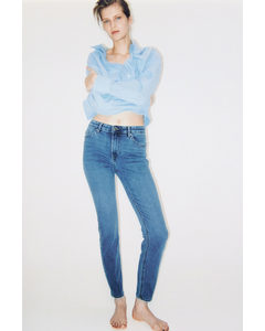 Skinny Regular Jeans Denimblauw