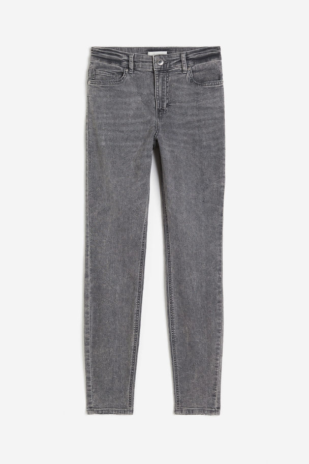 H&M Skinny Regular Jeans Grijs