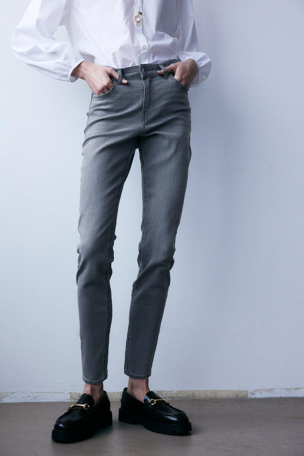 H&M Skinny Regular Jeans Denimgrijs
