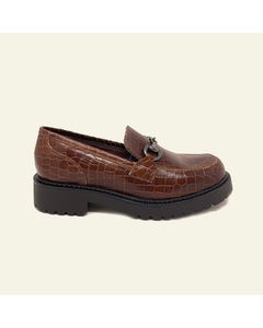 Cleo Burgundy Leather Loafer For Woman
