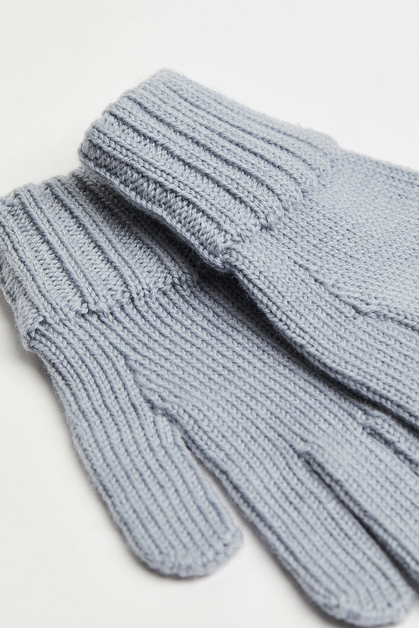 H&M 2-piece Wool Set Grey-blue