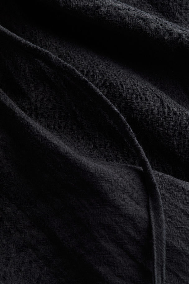 H&M Mama Off-the-shoulder Cotton Dress Black