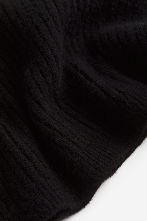 H&M Mama Rib-knit Turtleneck Dress Black
