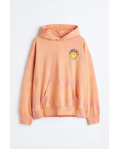 Oversized Fit Printed Hoodie Yellow/smiley®