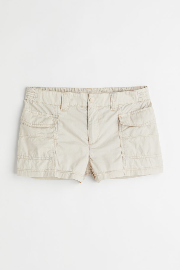 H&M Short Cargo Shorts Light Beige