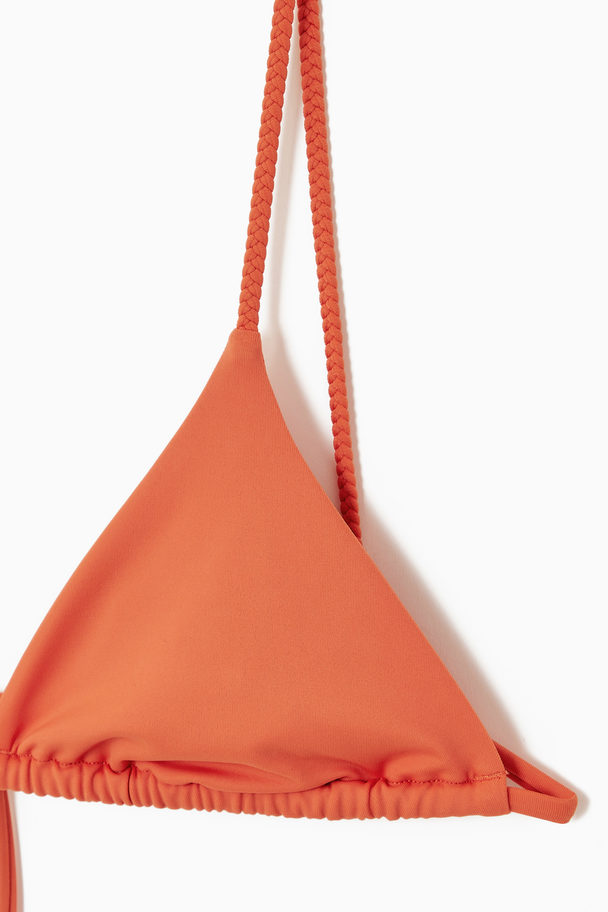 COS Triangle Bikini Top Orange
