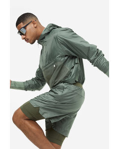 Windproof Double-layered Running Shorts Sage Green/khaki Green