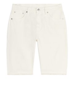 Slim Overdyed Denim Shorts Off-white