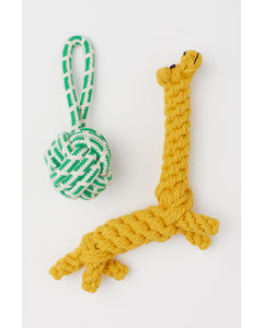 2-pack Dog Toys Yellow/giraffe